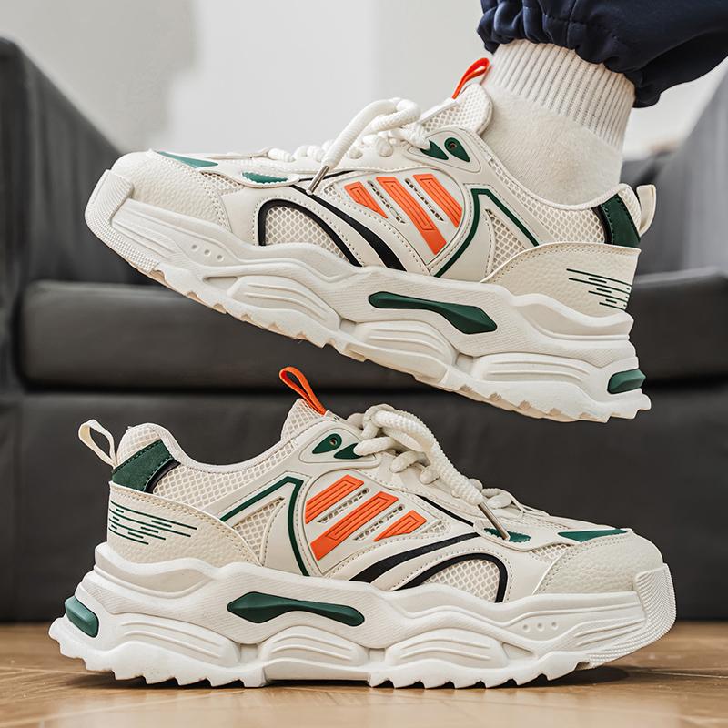 Новая Мода Мужские Четыре Сезона Удобные Ботинки на Толстой Подошве Студенческие Мальчики Девочки Трендовые Дышащие Повседневные Кроссовки для Бега на Мягкой Подошве