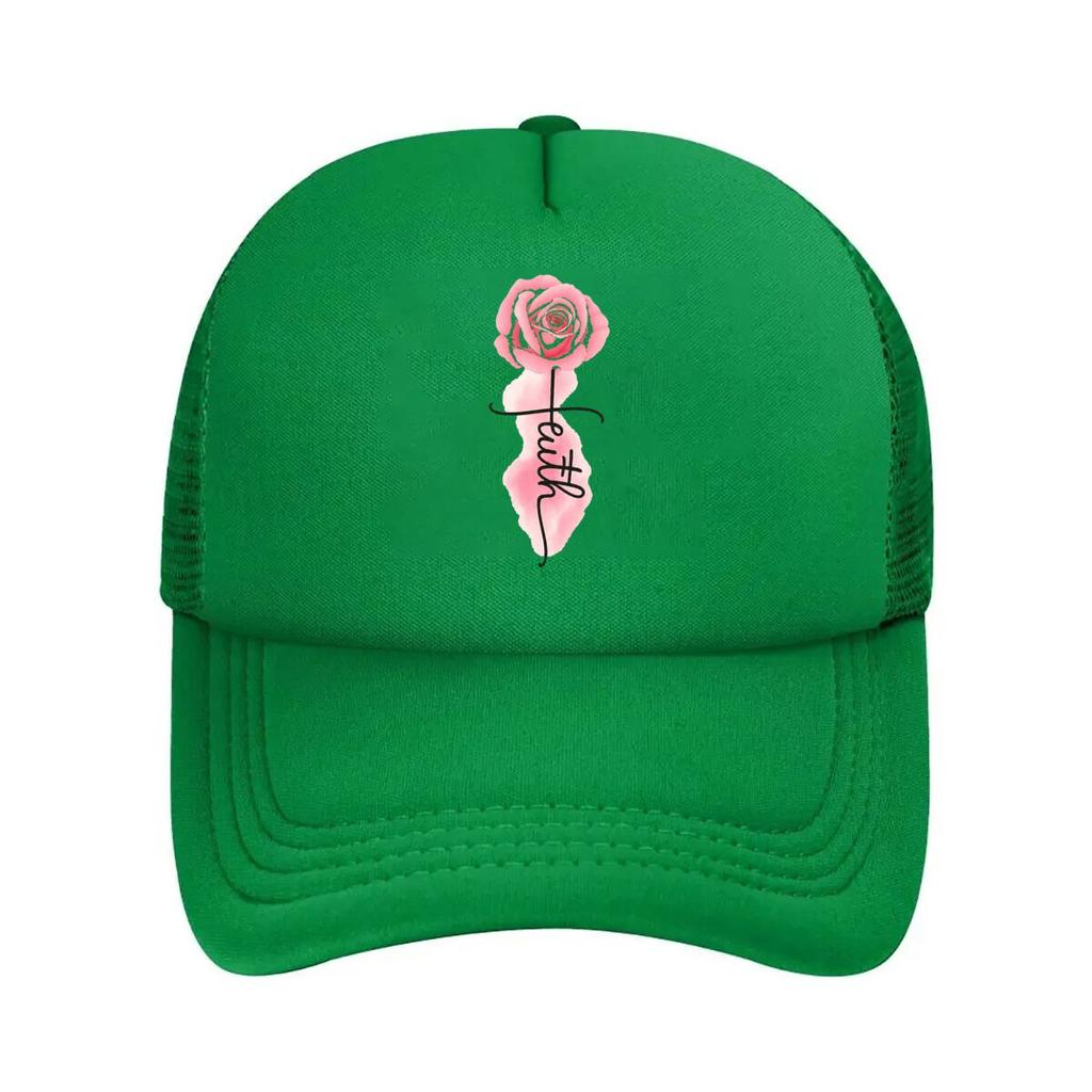FlowerPrinted Suitable for Going Out Machine Washable Mesh Baseball Cap Hip Hop