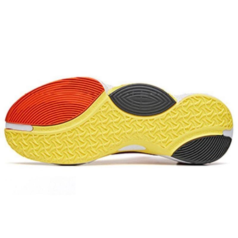 Naruto × Anta men mid-top cushioned basketball shoes orange-yellow 112121615S-1