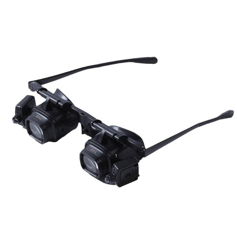 24X Headband Magnifying Glasses with LED Light Hands-Free Jewelry Clock Repair Magnifier