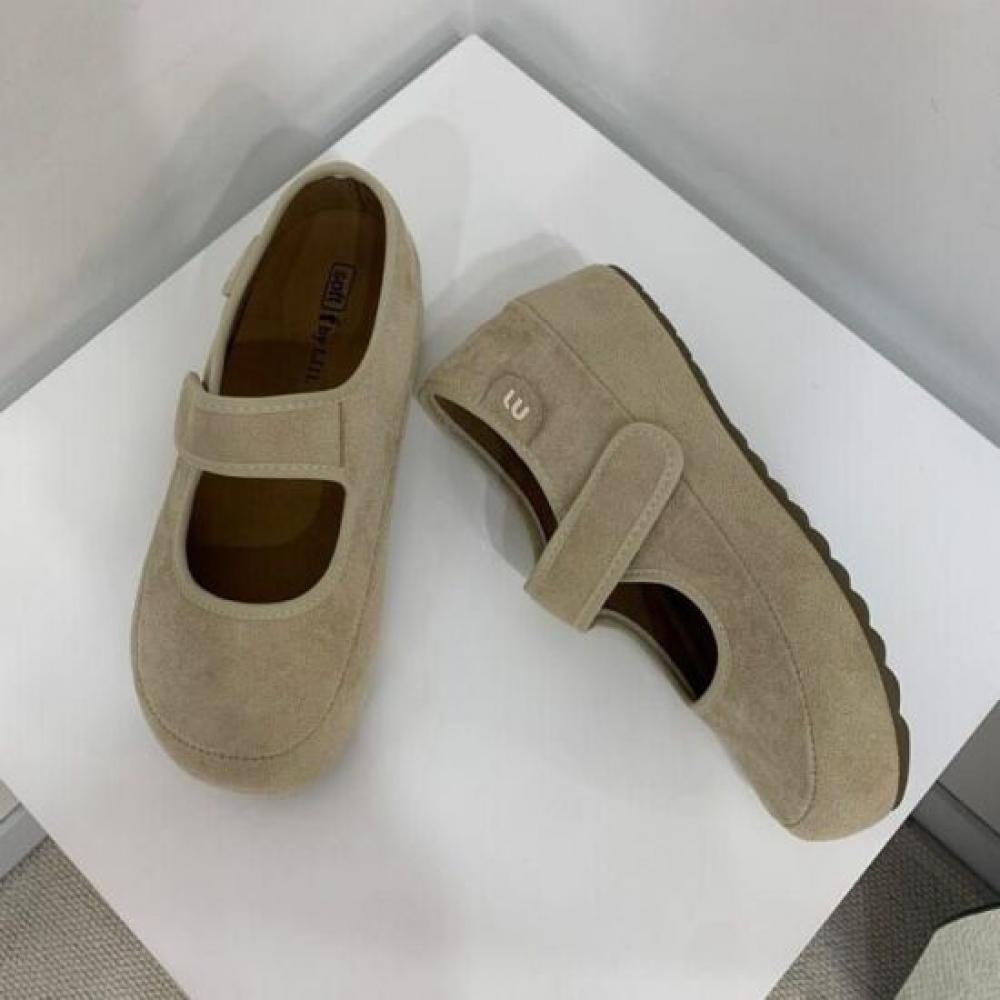 C S In The Room Suede velCro Strap Platform Loafer 3 ColorS