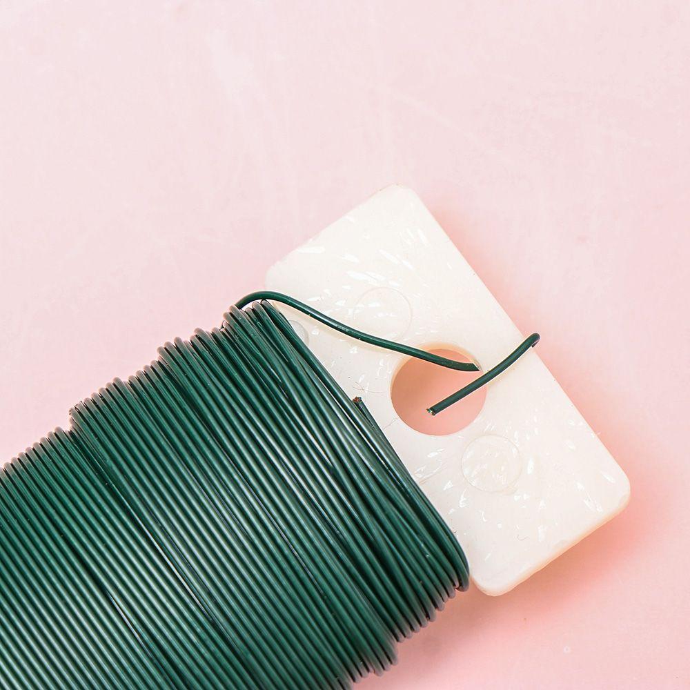 Wrapping Flower Arrangements Plastic Coated Wire Xmas Green Rope Paddle Wire for Crafts Floral Wire