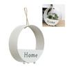 Iron Basket White Round Wall Hanging Decoration Organizer Modern Style Wall Storage for Living Room Dining Room
