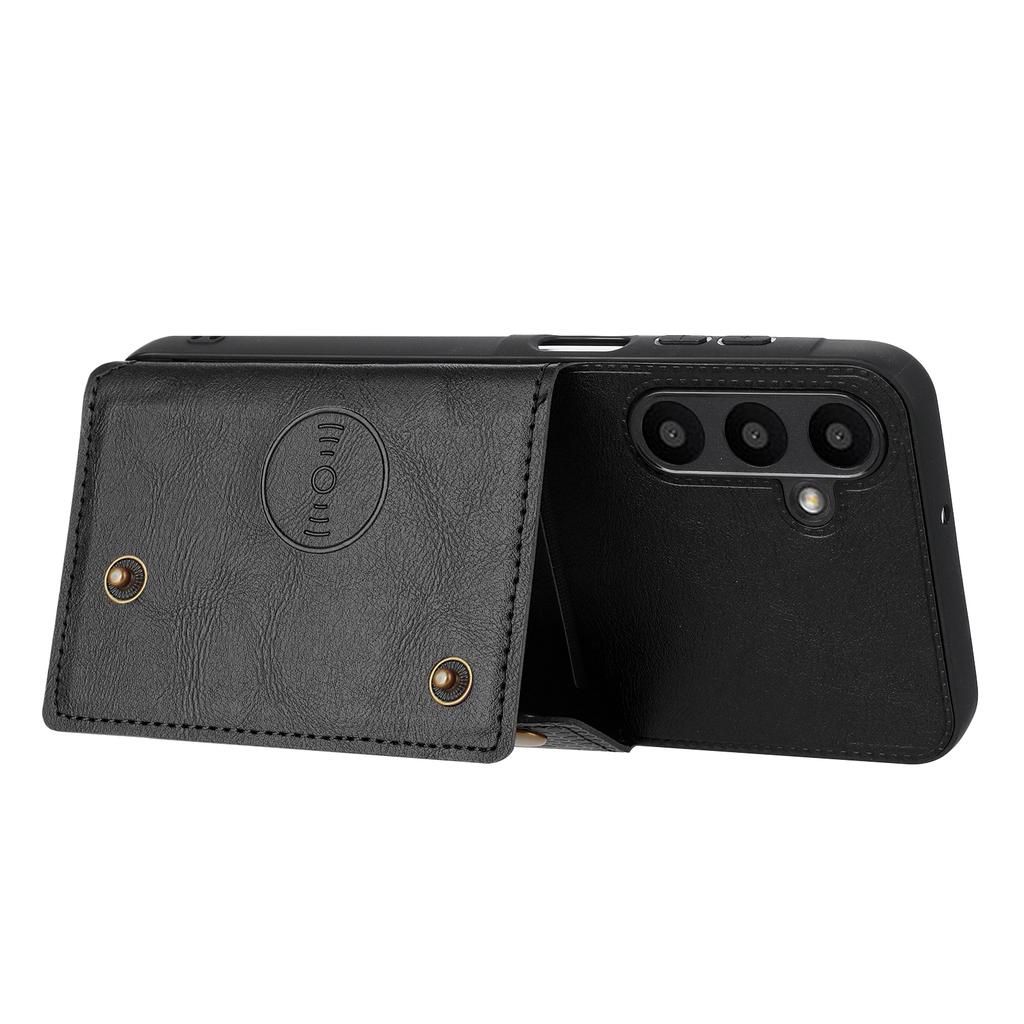 Кожаный чехол-кошелек с держателем для карт для Samsung Galaxy S25 S24 Ultra Plus FE S24Plus S24FE S24+ 5G Бизнес-кошелек Чехол для телефона Etui