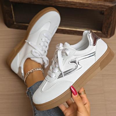 Модные женские кроссовки 2025 Новые повседневные туфли на шнуровке с закрытым носком Дизайнерские уличные кроссовки Легкая дышащая обувь Zapatos De Mujer