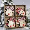 Christmas decoration wooden Christmas deer pendant Christmas