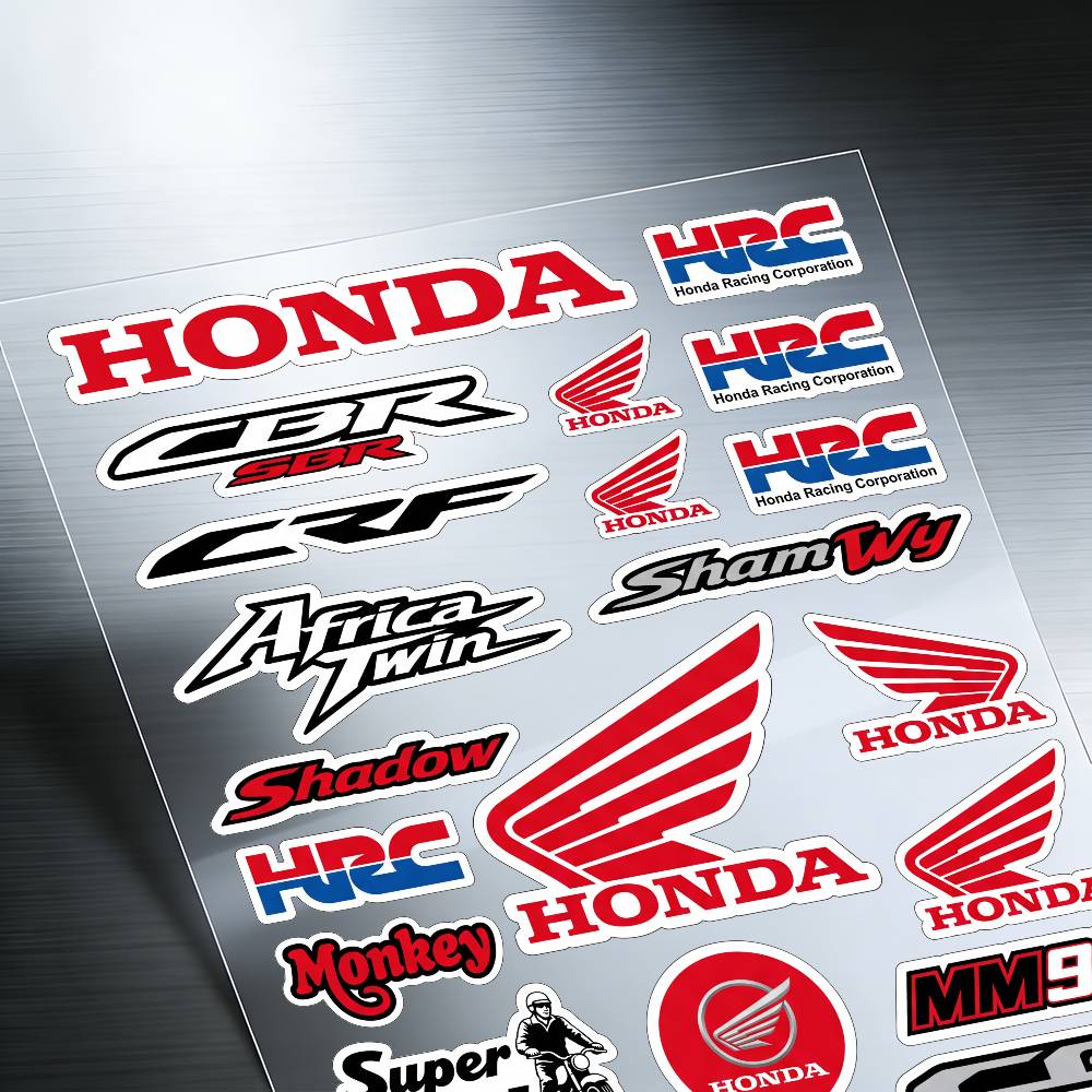 ДЛЯ HONDA HRC H WING Мотоциклетные Светоотражающие Наклейки Водонепроницаемые Декали для Шлема Скутера Топливного Бака Ящика для Инструментов Гонки XL0