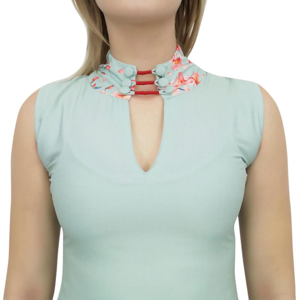 Bimba Women's Sleeveless Black Floral Printed Tunic Designer Kurta Kurti-10