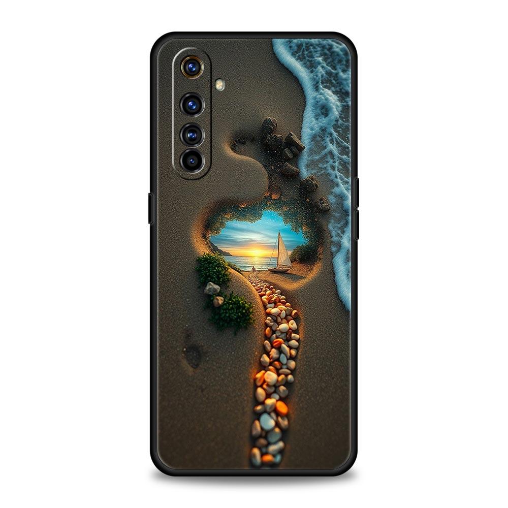Чехол с узором «Морские ракушки и водоросли» для Realme C67 C63 C55 C53 C35 C25 C21 GT 3 5 6 10 11 12 13 Pro Мягкий TPU чехол для телефона