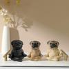 Медитирующая фигурка собаки из смолы, статуя французского бульдога, йога, щенок, скульптура животного, домашний офис, настольный сад, украшение, орнамент