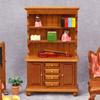 Miniature Sturdy Wood Bookcase 1 12 Scale Dollhouses Furniture Three Layers Cabinet Accessory for Pretend Play Toy