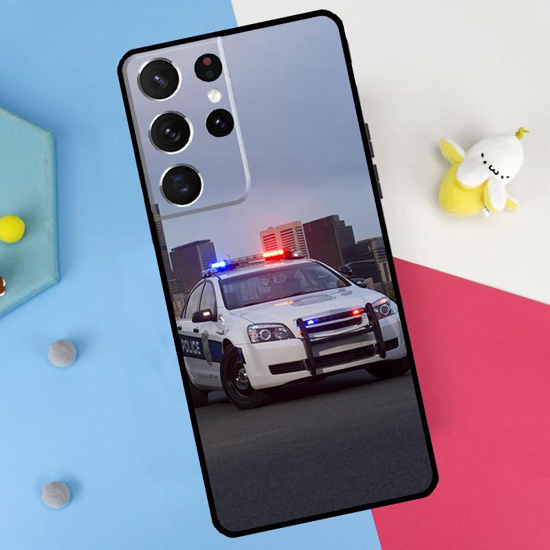 police car Back Case For Samsung Galaxy S26 S25 S24 Ultra S22 S23 Plus S20 S21 FE S10 S25 FE Soft Cover