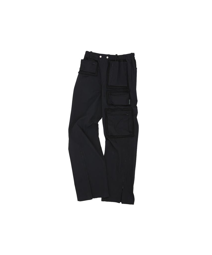 ADSB ANDERSSON BELL Raw Edge Multi-Pocket Pants Apa681M(Black)