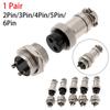 1Pair High Quality 12mm 2/3/4/5/6 Pin Aviation Socket Plug  Wire Panel Connector  GX12  Male&Female