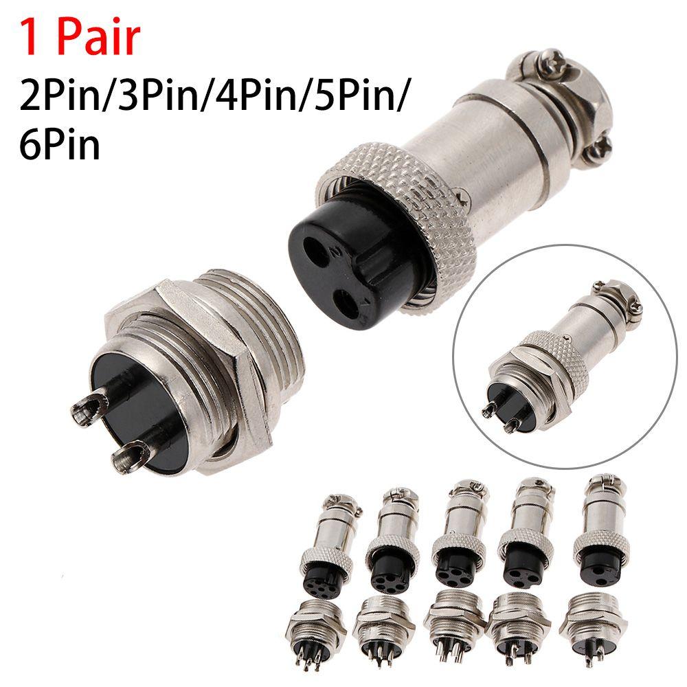 1Pair High Quality 12mm 2/3/4/5/6 Pin Aviation Socket Plug  Wire Panel Connector  GX12  Male&Female