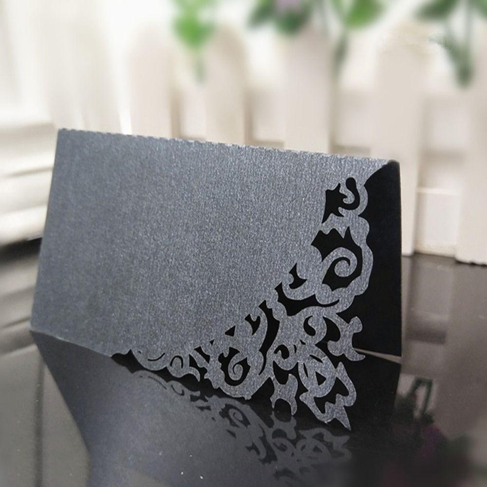 10pcs Laser Cut Seat Card Paper Seating Number Card Wedding Table Place Cards Banquet Tables