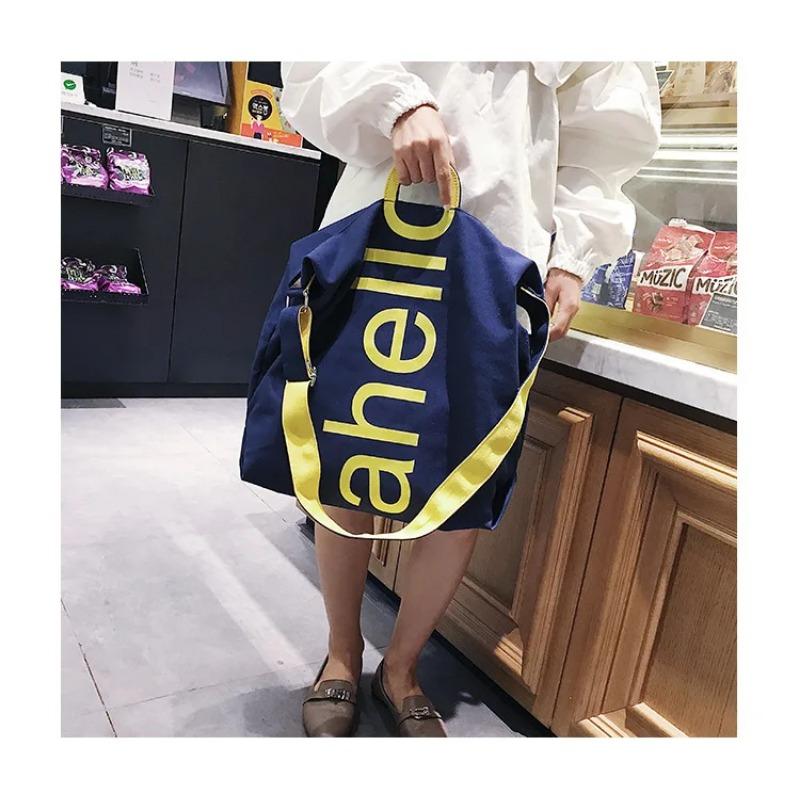 Большая сумка женская, новинка 2018 года, холщовая женская модная портативная сумка-тоут с буквами, широкополосная сумка большой вместительности