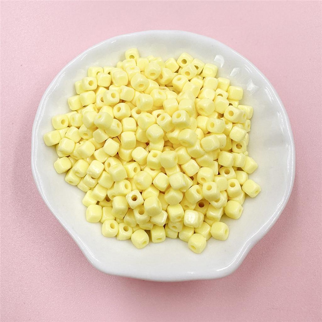 Модные ювелирные изделия аксессуары ручной работы бисерные аксессуары 200 шт 4 мм свободные бусины акриловые квадратные для браслета ожерелья своими руками