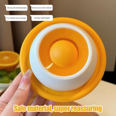 Yousheng Pet Миска для лизания Диспенсер для жидкого лакомства Мяч для лизания для собак Нескользящая Миска для медленного кормления с вращающимся шариком для собак и кошек Здоровье пищеварения Обогащающая игрушка