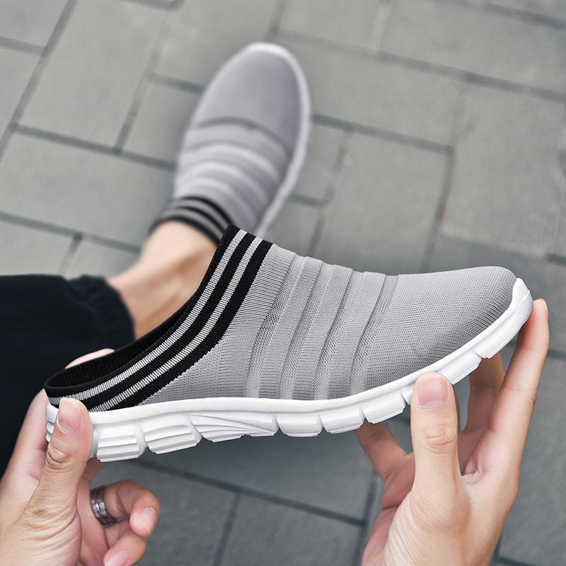 Летние мужские уличные сандалии, легкие дышащие повседневные женские домашние тапочки, мягкие и нескользящие кроссовки с сетчатым верхом