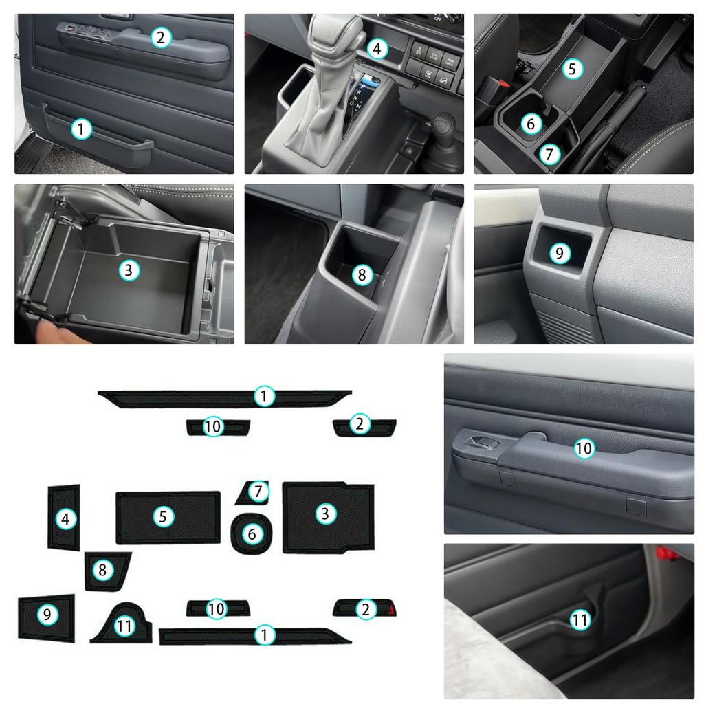 Ruiya Новый Toyota Land Cruiser 70 Специальный Коврик Кармашек Двери Салон Резиновый Коврик 70 Land Cruiser Аксессуары 70 Land Cruiser Детали Коврик в Кармашек Царапина