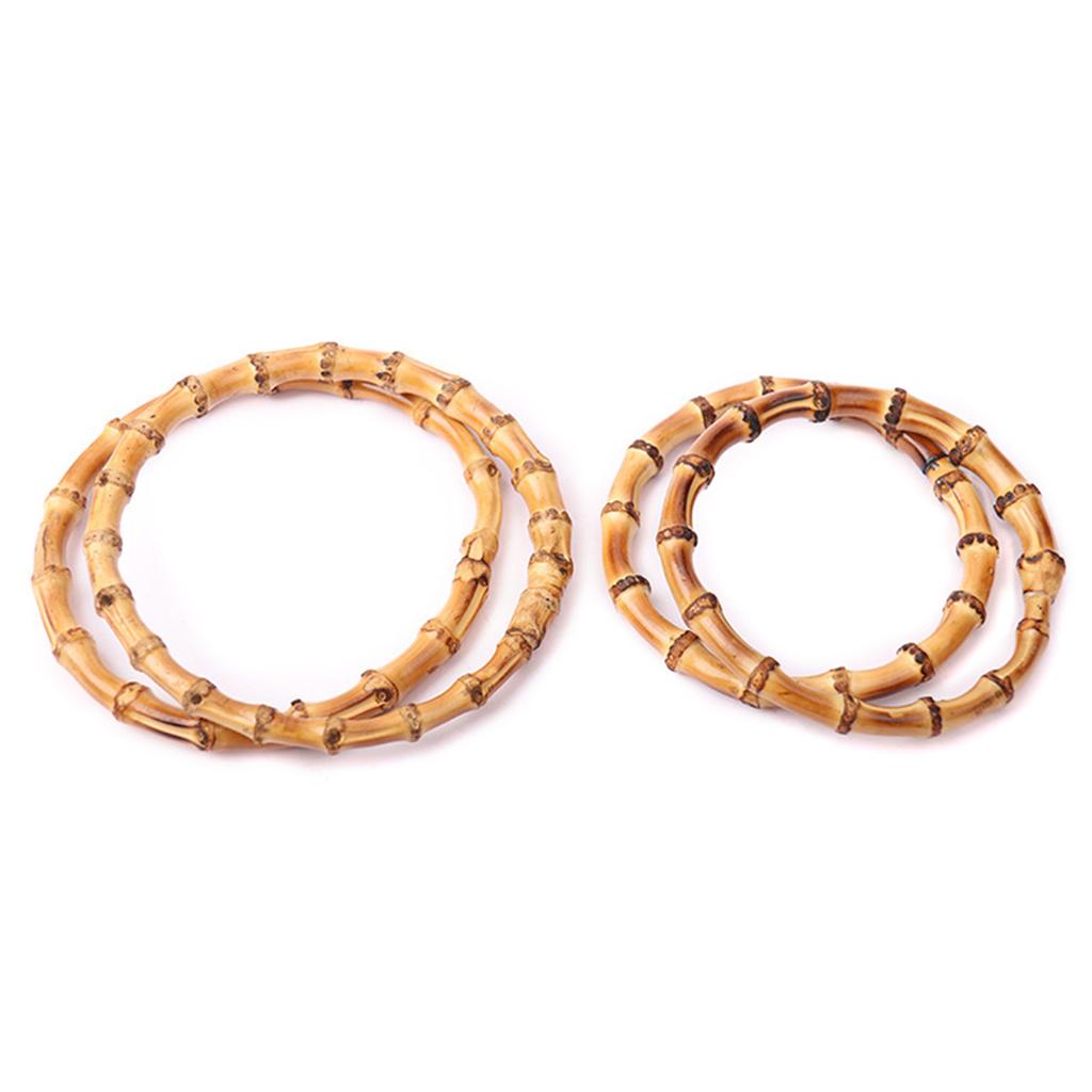 Плоская круглая форма Сумка Кошелек Ручка Практичная бамбуковая ручка для сумки Ручки для DIY Замена для самодельной пляжной сумки, сумки-кошелька