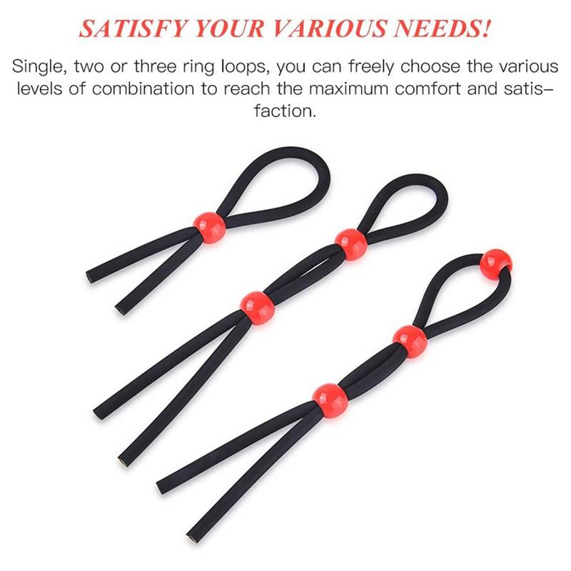 Силиконовое регулируемое пенисное кольцо-шнур, многоразовое пенисное кольцо, задержка эякуляции, мошоночное кольцо, игрушка для взрослых мужчин, долговечное пенисное кольцо