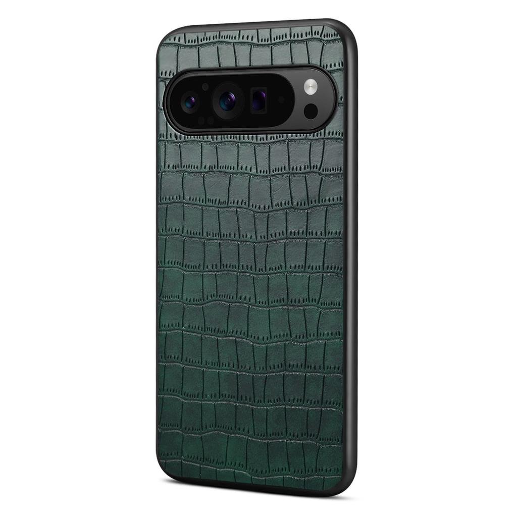 For Google Pixel 10/Pixel 10 Pro Case Crocodile Texture Design Leather Slim Back Cover