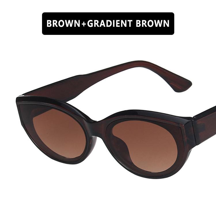 Retro Oval Large Frame Anti-Ultraviolet Sunglasses New Hip-Hop Sunglasses Female Senior Sense Of Street Fashion Sunglasses