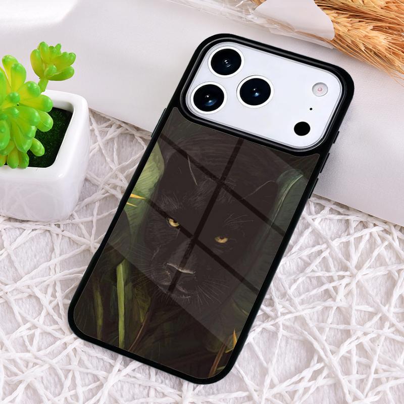 Чехол для телефона с изображением животного Пантеры для iPhone 17 Air 16 15 11 12 14 13 Pro Max Ударопрочный чехол