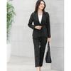 Addrouge Women's Pantsuit, Stretch Tailored Jacket and Tapered Pants, Plus Size 13ABR, Black, j5012
