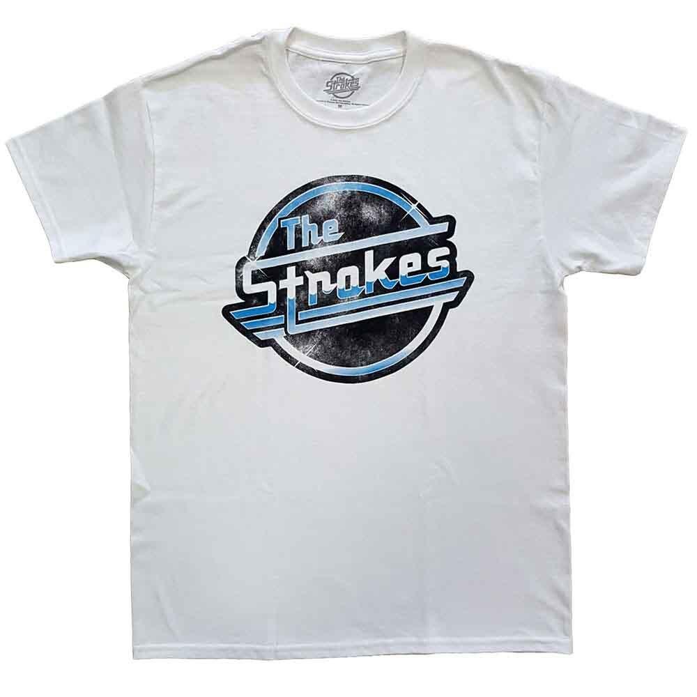 Officially licensed The Strokes Magna Logo Mens White T Shirt The Strokes Tee