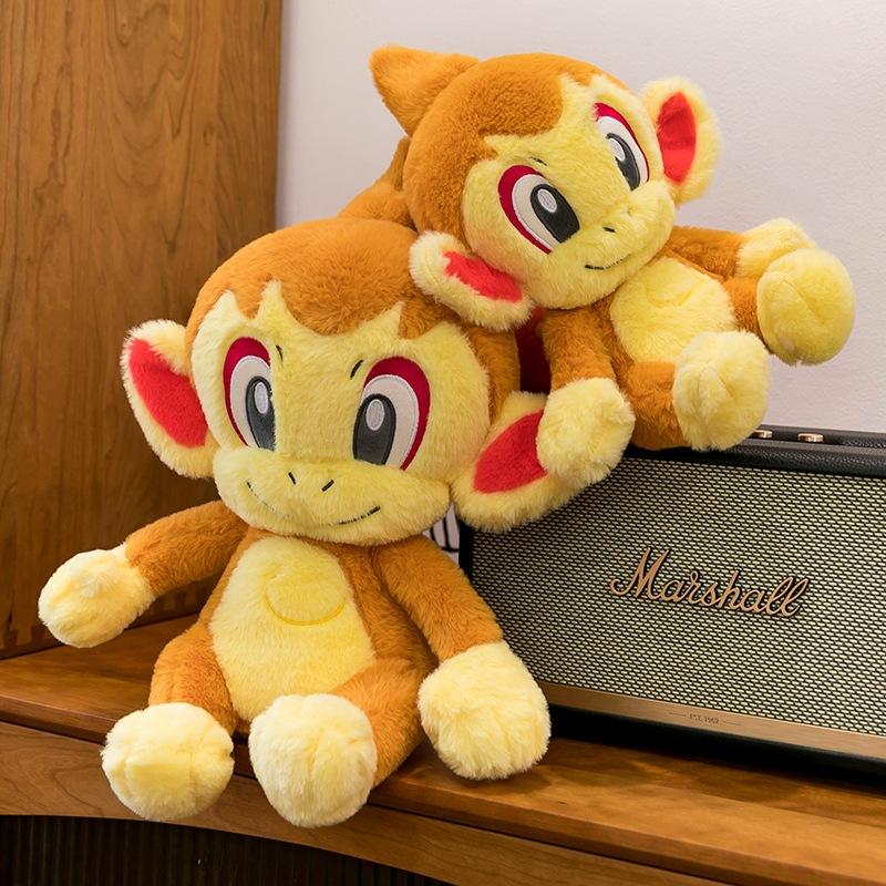 Cute Chimchar Plush Toy 30 40cm Soft Stuffed Animal Pillow Cartoon Monkey Doll Holiday Christmas Gift For Kids