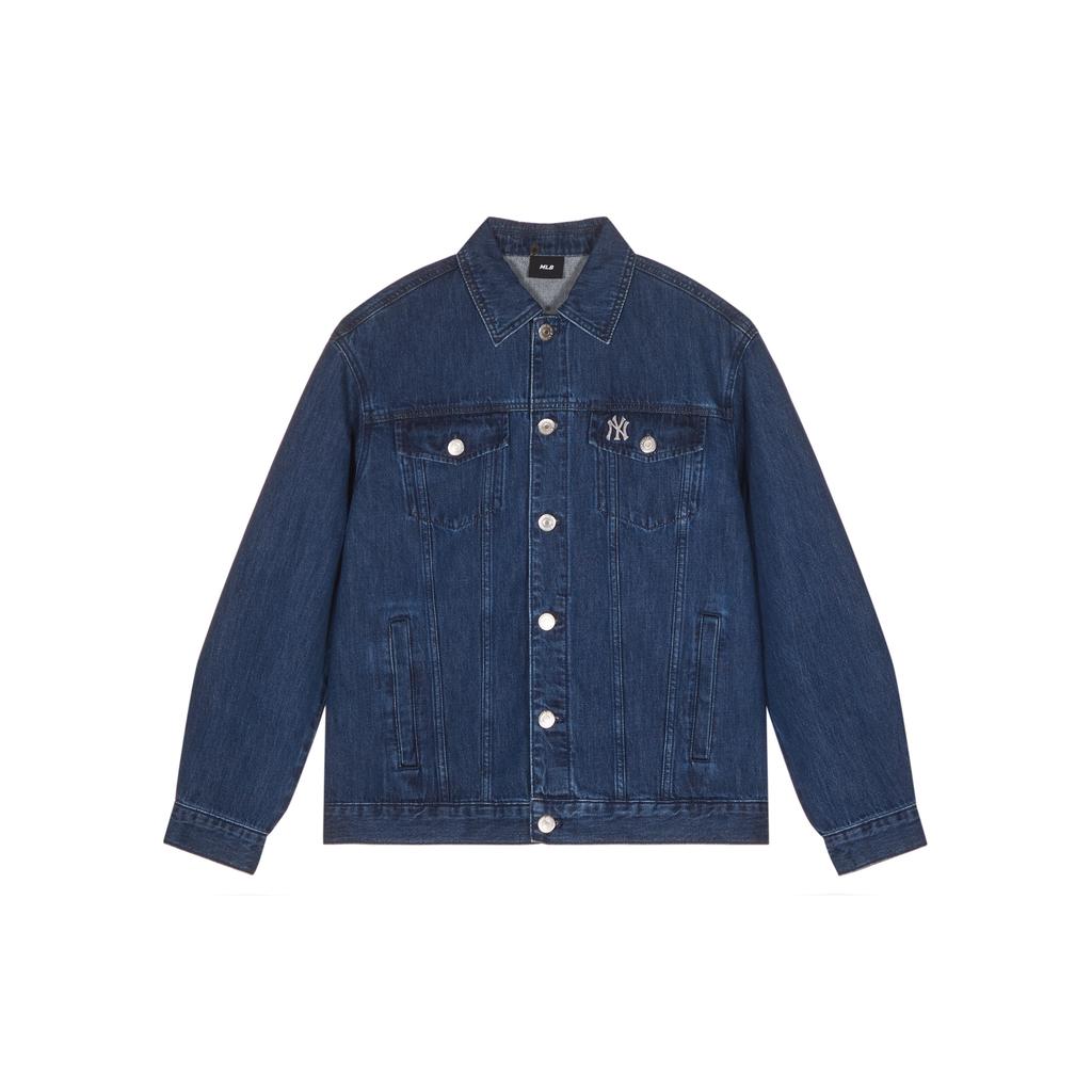 New MLB SS24 Denim Jacket Unisex Blue 3ADKB0741-50INS