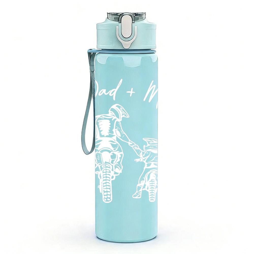1PC Soft Faint Deer Silhouette Sketch Print 750ml Color Plastic Sports Water Bottle Leakproof Flip Straw Lid Suitable for Sports Office Home Use