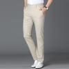 Мужские летние легкие прямые повседневные брюки из тенселя и льна 2024