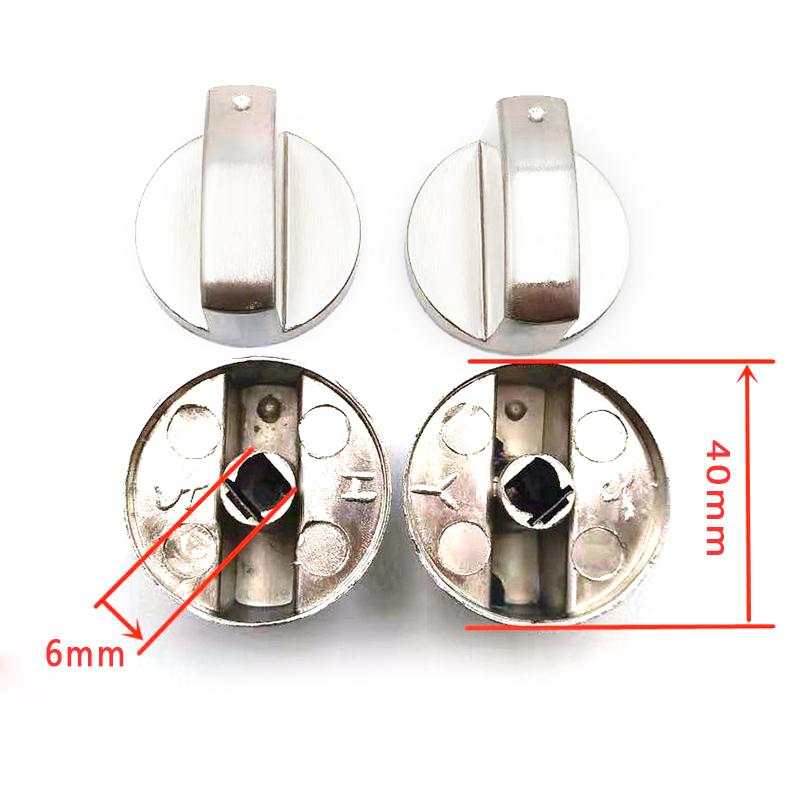 6Mm Universal Silver Gas Stove Control Knobs Adaptors Oven Switch Cooking Surface Control Locks
