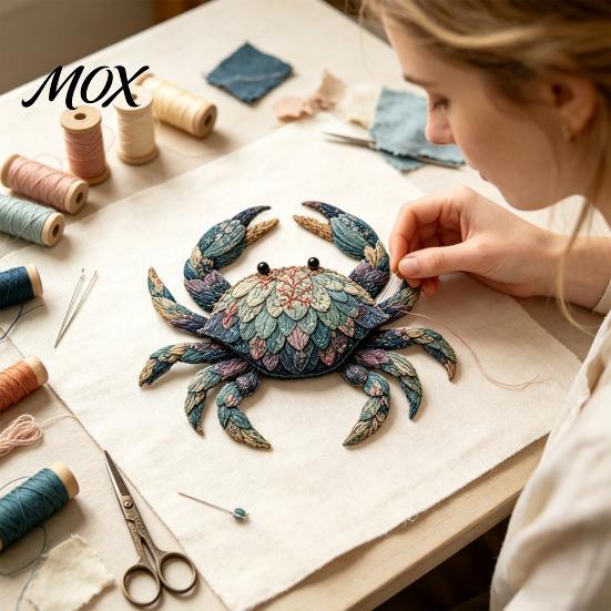 Handmade Keepsake Making Ocean Animal Patchwork Kit, DIY Fabric Sewing Relaxing Crafting Hobbies Sea Turtle Octopus Craft Kit for Adults, Home Decor