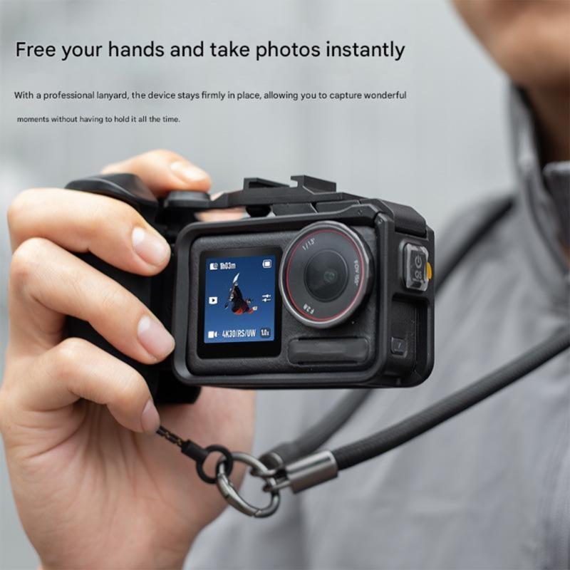 Ergonomic Hand Grip For Action Cameras Featuring Quick Blind Button And Cold Shoe Mount For Stable Street Photography