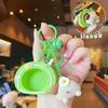 Cartoon Poached Egg Dog Keychain With Resin Material For Backpack And Keys