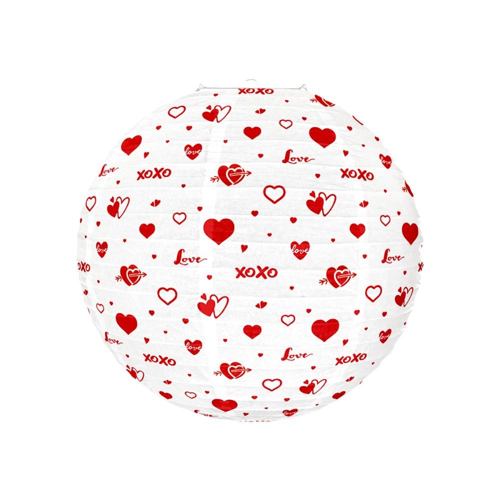 Folding Heart Paper Ball Paper Hanging Lantern Cartoon Valentine's Day Lanterns  Wedding Party