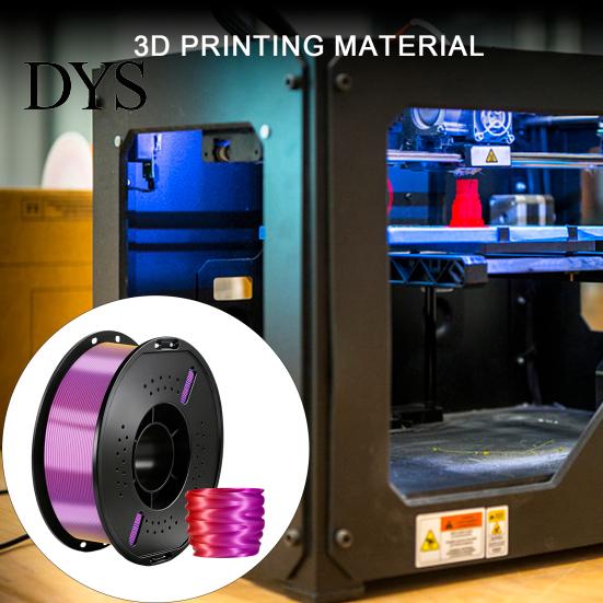 Материал для 3D-печати Трехцветный градиентный шелковый PLA-филамент, катушка 1 кг, 1,75 мм, блестящий многоцветный филамент для 3D-принтера для DIY-фигурок и моделей