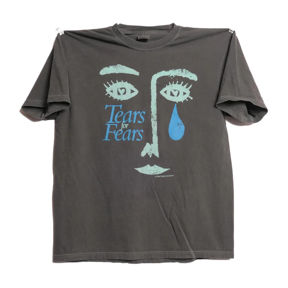 Футболка Tears For Fears Crying Face Классическая черная Унисекс S-5XL ND1422 Унисекс Футболка