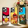 Чехол для телефона Angry Birds для iPhone 17,16,15,14,13,12,Pro MAX Черный матовый Ударопрочный чехол