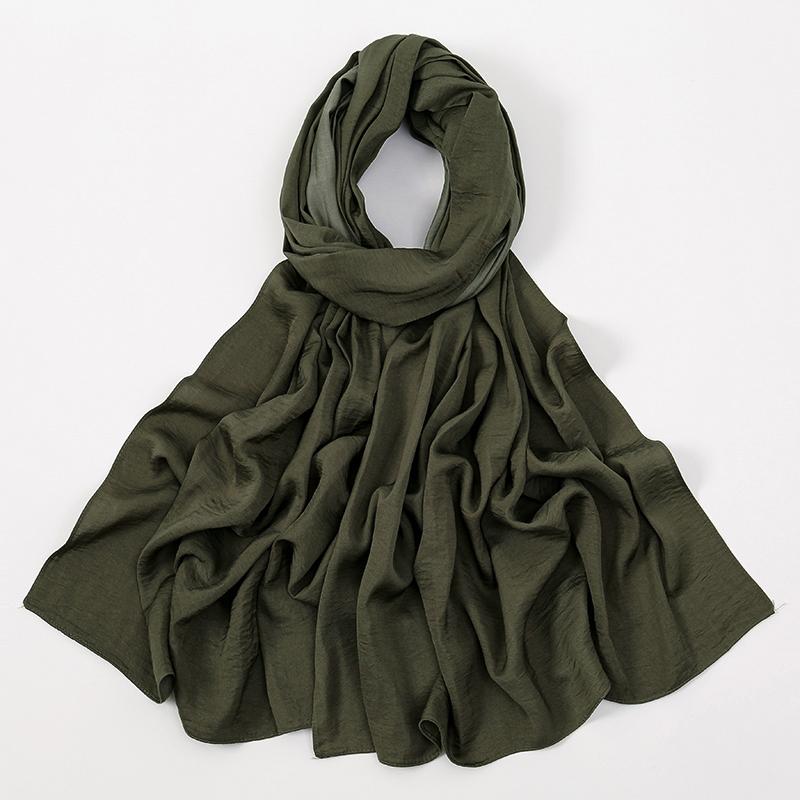Premium Velvet Silk Hijab Scarf For Women Muslim Scarves Plain Shawls Solid Headscarf Wraps Islam Turban Headband Femme Ramadan
