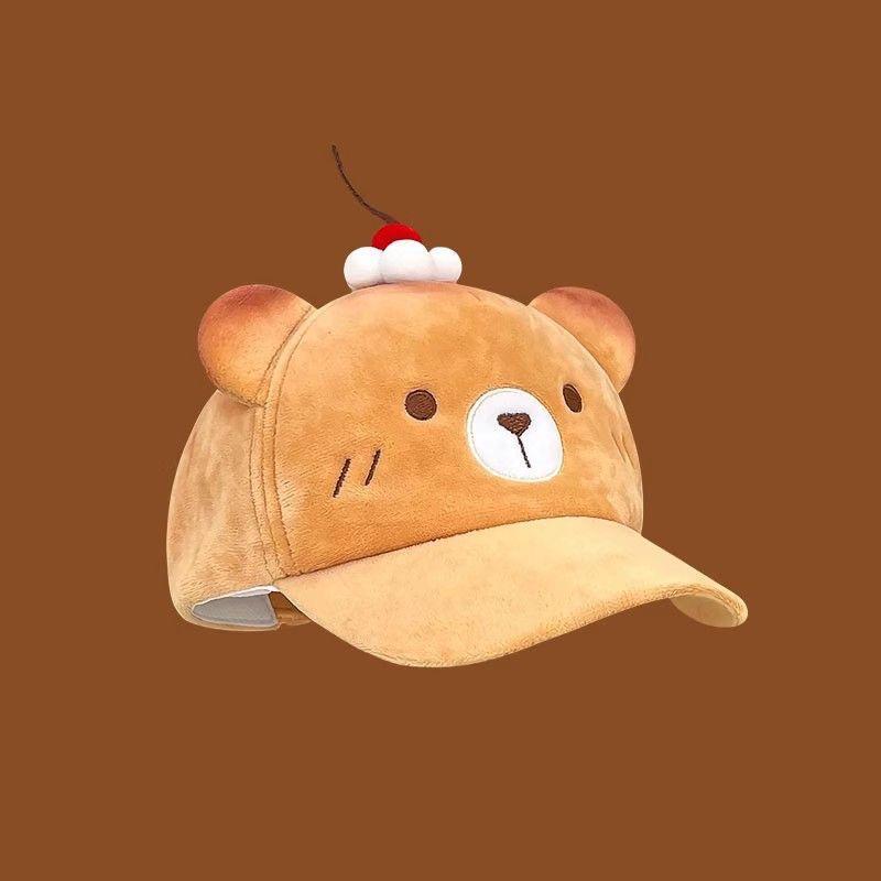 Милая Бейсболка с Медведем и 3D-вышивкой ушей для более стройного лица