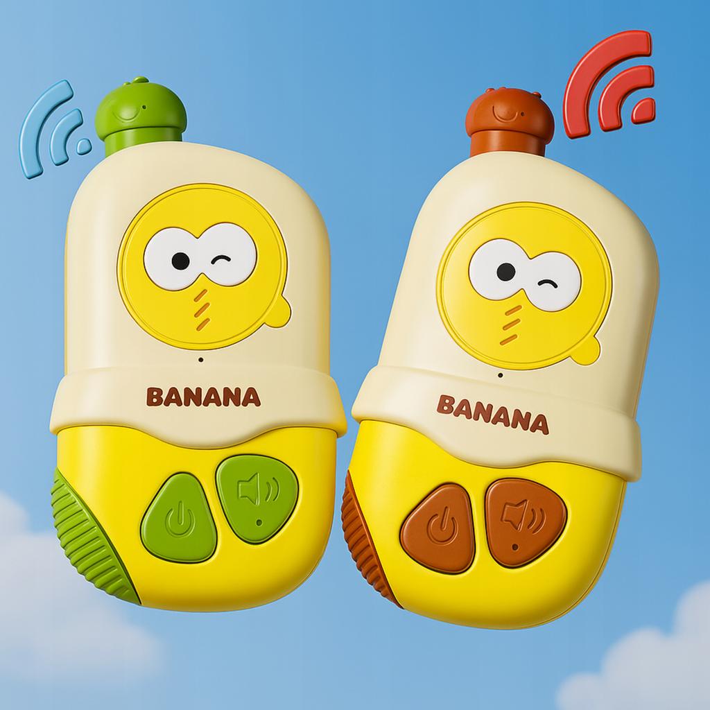 Zestaw Walkie Talkie Zabawkowy Telefon Banana Dźwięki Krótkofalówki Dzieci