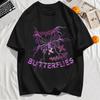 Lightning Butterfly Printing Mens T Shirts Summer Cotton T-Shirt Casual O-Neck Clothes Oversized Comfortable Sleeve