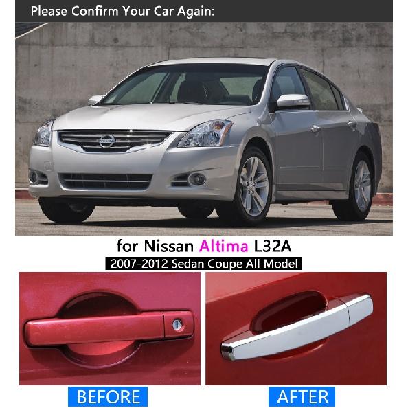 Для Nissan Altima 2007-2012 L32A хромированная накладка на ручку, набор накладок седан-купе 2008 2009 2010 2011, аксессуары, наклейки для автомобиля