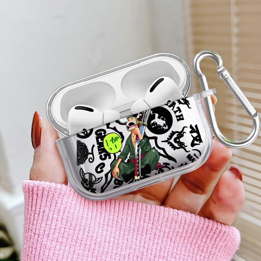 O-One P-Pieces Luffy Zoro Case For Airpods Pro2 3 Pro Pro3 1 4 2 Clear Earphone Cases Cover
